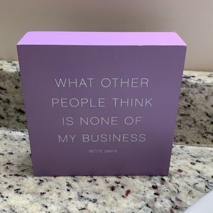 What other people think quote wood box